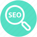 find, magnifier, marketing, search, seo, view, zoom