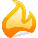 fire, flame, hot, sticker