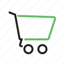 basket, cart, empty, items, shopping, trolley