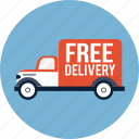 truck, courier, delivery, free, shipping, shop, van