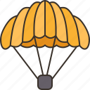 parachute, sky, skydiving, extreme, activity