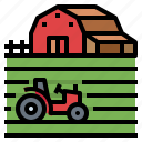 barn, country, farm, field, smart, tractor