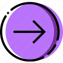 arrow, direction, orientation, right