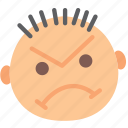 angry, emoji, emoticon, face