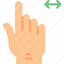 finger, gesture, hand, interaction, slide