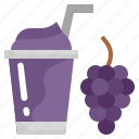 grape, organic, fruit, smoothie, drink