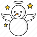 christmas, snow, snowman, wing, winter