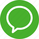 circle, green, bubble, chat, chatting, comment, message