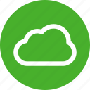 circle, green, backup, cloud, computing, database, icloud