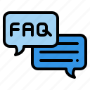 faq, message, ask, answer, speech, bubbles