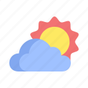 cloudy, sun, weather, cloud