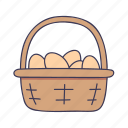 basket, celebration, easter, egg, holiday