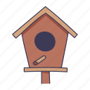 bird, house, birdhouse, garden