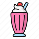 milkshake, beverage, drink, dessert, smoothie, ice cream, restaurant