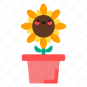 flower, pot, plant, floral, garden, emoji