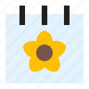 calendar, flower, season, spring