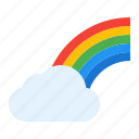 cloud, rainbow, spring