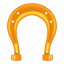 cartoon, gold, horseshoe, object