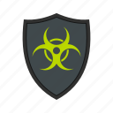 biohazard, danger, protect, protection, shield, toxic, warning