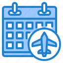 calendar, airplane, flight, travel, event