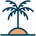 summer, island, beach, palm, tree