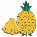 pineapple, fruit, food, healthy, natural, summer