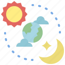 day, moon, night, sky, space, sun, time