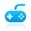 game, controller, blue