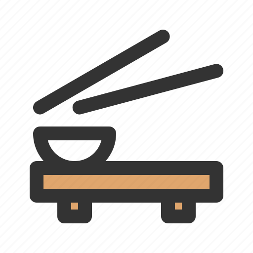 Bowl, serving, chopsticks, rice icon - Download on Iconfinder