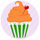 birthday, cake, dessert, muffin, muffin icon, pink icon, cupcake