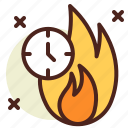 burning, clock, schedule, time