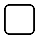 square, empty, rounded, corners