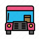 bus, transport, truck