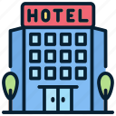 building, company, hotel