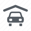 car, carport, garage, home, transportation