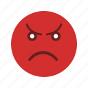 angry, emoji, face