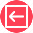 arrow, box, forward, left, material