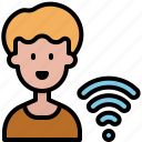 account, connection, internet, network, online, profile, wifi