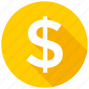 coin, dollar, money, sign icon