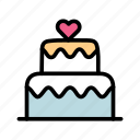 cake, love, heart, valentine, romance