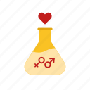 beaker, love, mix, potion