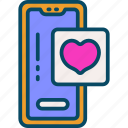 love, app, smartphone, heart, valentine