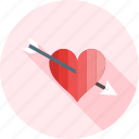 arrow, heart, with, love, romantic, valentine, romance