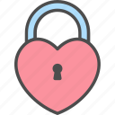 valentine, love, heart, padlock