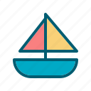 boat, sail, sea, ship, travel