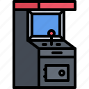 arcade, machine, game, video