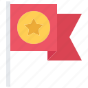 flag, star, war, military, battle