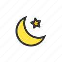 forecast, moon, night, star, weather