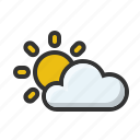 cloud, forecast, sun, weather