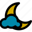 cloud, cloudy, moon, night, summer, weather, winter 